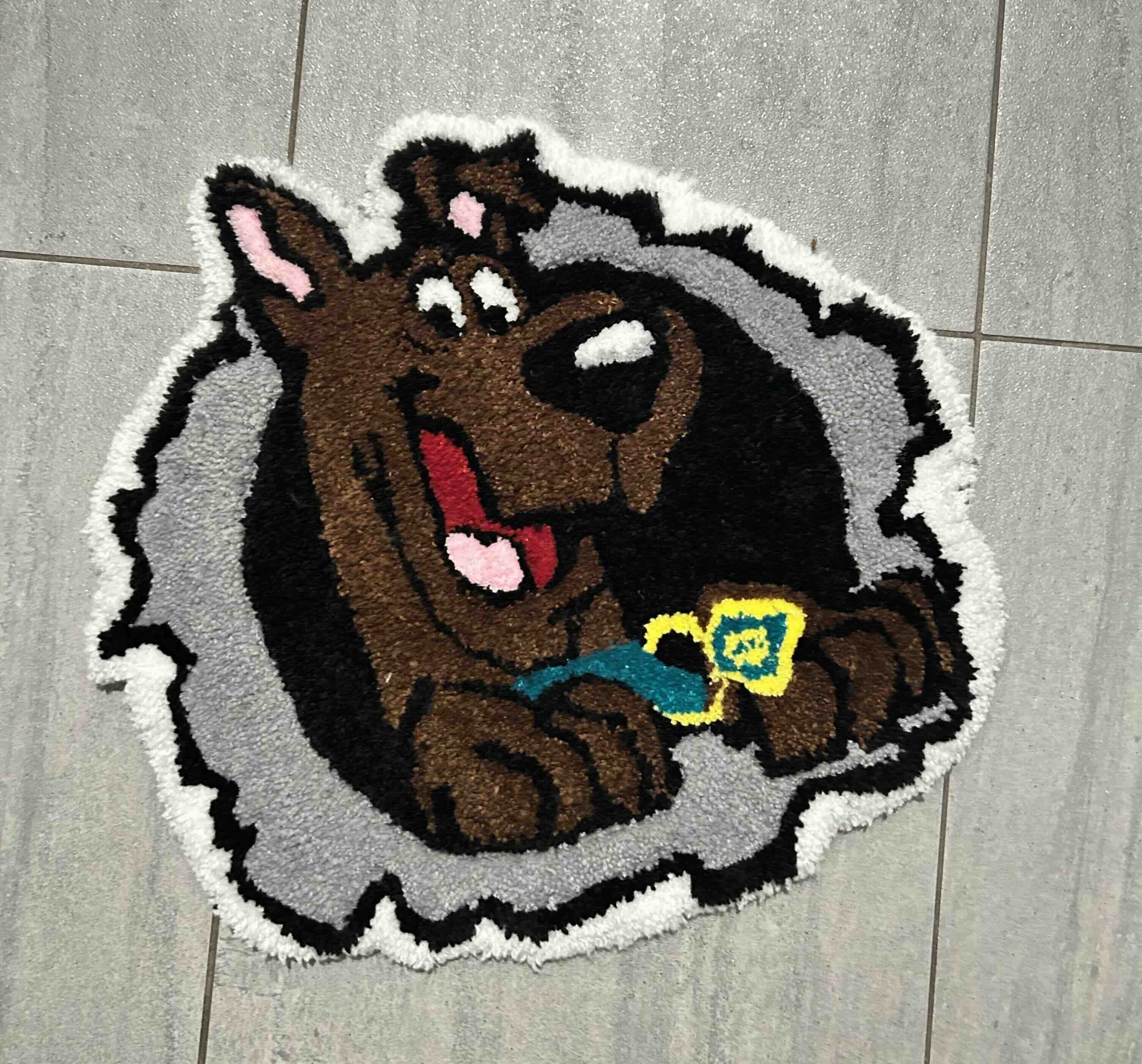 Decorazione murale tufting astratta